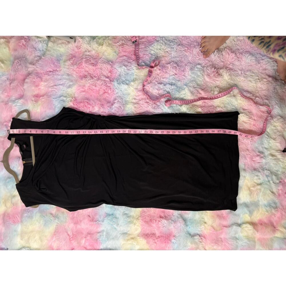 Victoria Secret Black Ruched Sheath Dress L - Picture 9 of 12